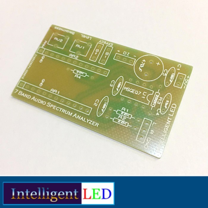"""] PCB 7 Band Audio Spectrum Analyzer for MSGEQ7 Arduino ProMini - DIY