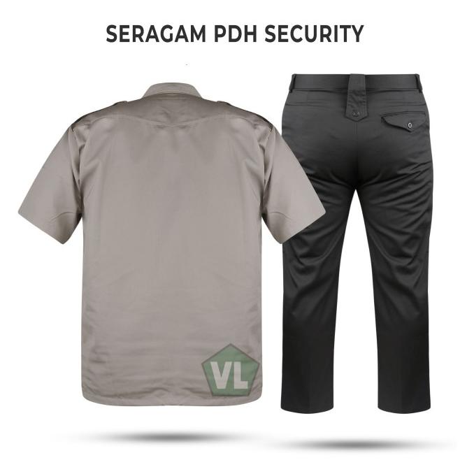 [MODEL BARU] Baju Kemeja Seragam PDH Satpam Security Lengan Pendek