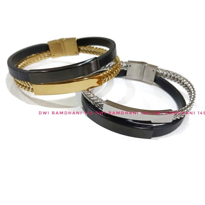Gelang - Gelang Titanium Pria Laki Super Keren Panjang 20 Cm