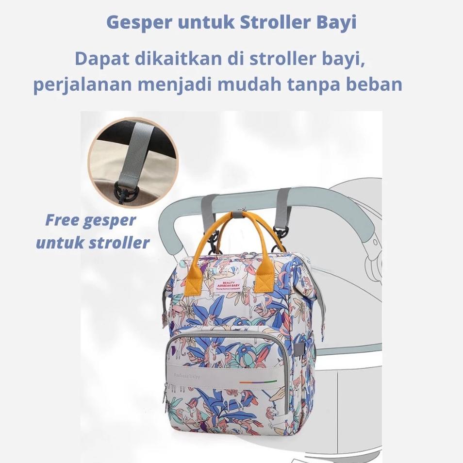 Caredia - Tas Bayi Multifungsi | Moms And Baby Travel Bag | Diaper Bag Ransel Bapa Anti Air | Tas Ba