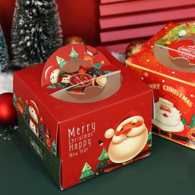 Dus Kue Tart Mini Natal Box Tart Mini Korea Christmas Kotak Mika