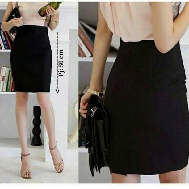 Rok Span Scubba Pendek / Rok Kerja Pendek
