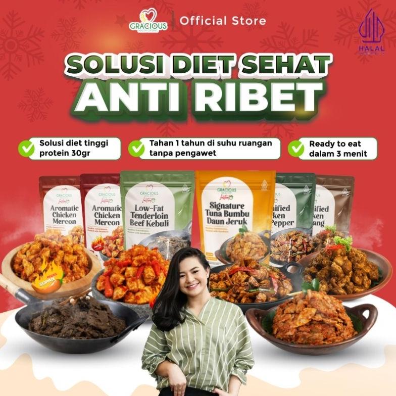 

Ready GRACIOUS HEALTHY INSTANT [Makanan Sehat Siap Saji , Tanpa Bahan Pengawet, Tahan Hingga 6 Bulan suhu ruang]