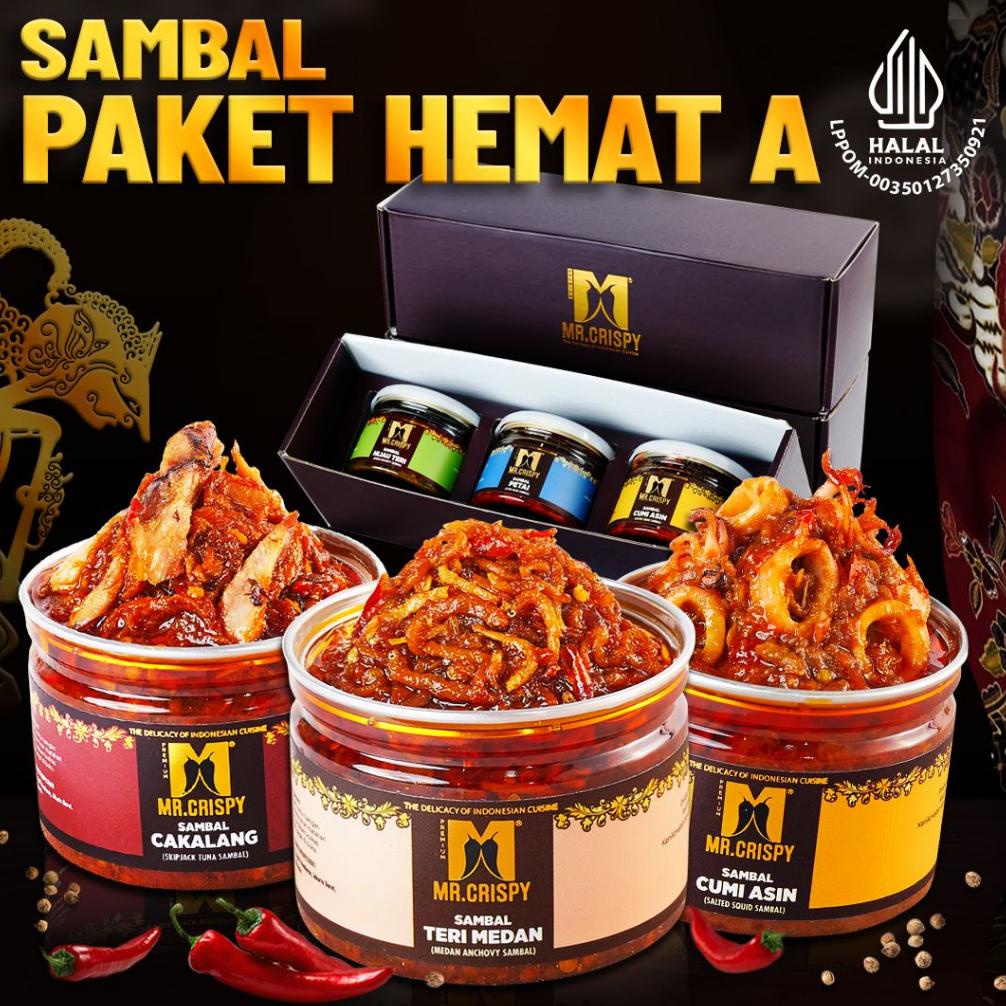 

Ready PAKET SAMBEL HEMAT A MR.CRISPY(KOTAK HMPERS)