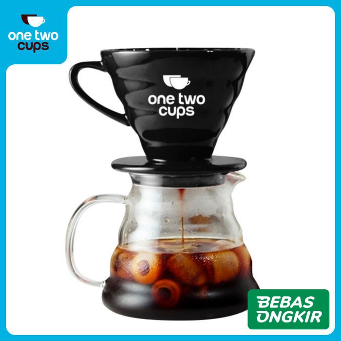 

One Two Cups Filter Penyaring Kopi V60 Glass Coffee Filter Dripper
