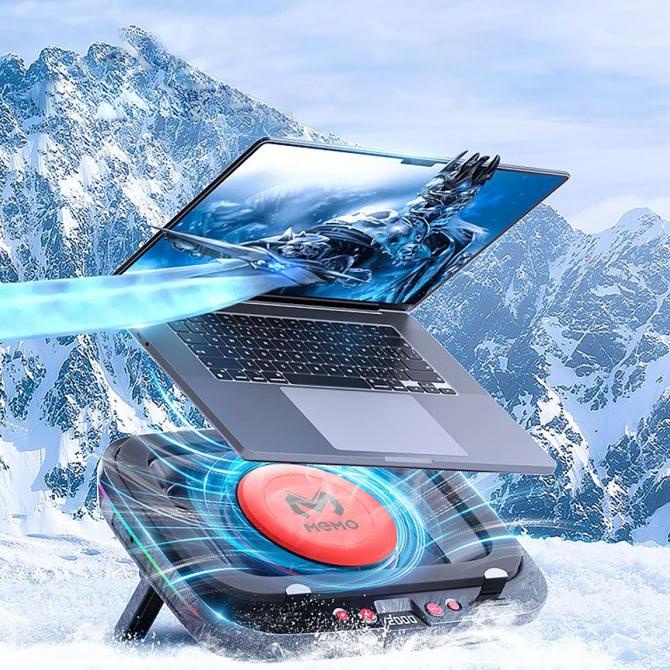 Memo Fl08 Laptop Cooling Fan With 2400Rpm Turbo Compressed Air Cooler  Terlaris