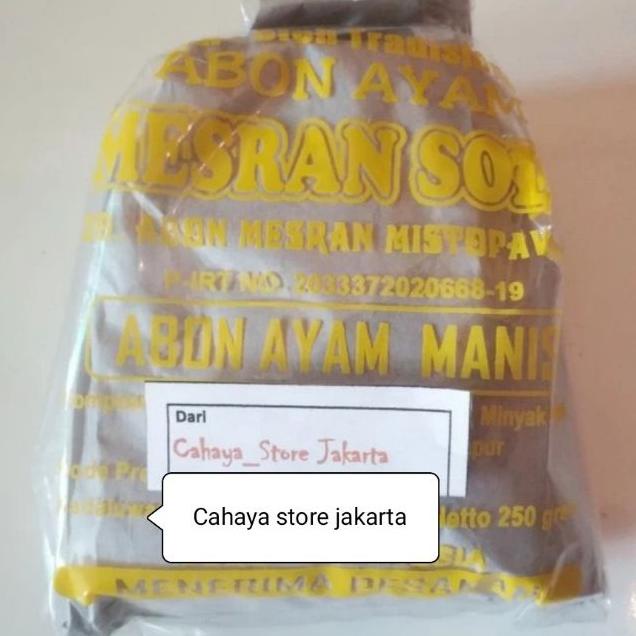 

Abon Ayam Manis Mesran Solo
