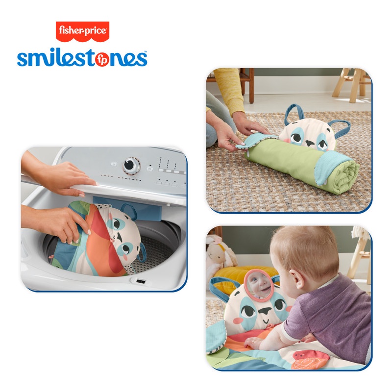 Fisher Price 3-in-1 Roly Poly Panda Playmat Planet Friends - Matras Tidur Bermain Anak Bayi