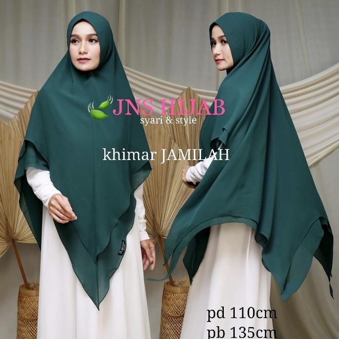 Terbaru Khimar Jamilah/Hijab 2 Layer Jumbo/Khimar Syari Premium Ori Jns Terbaik