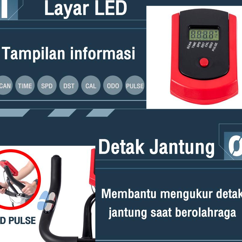 Bg Sport Sepeda Statis Spine Bike El S303/S290