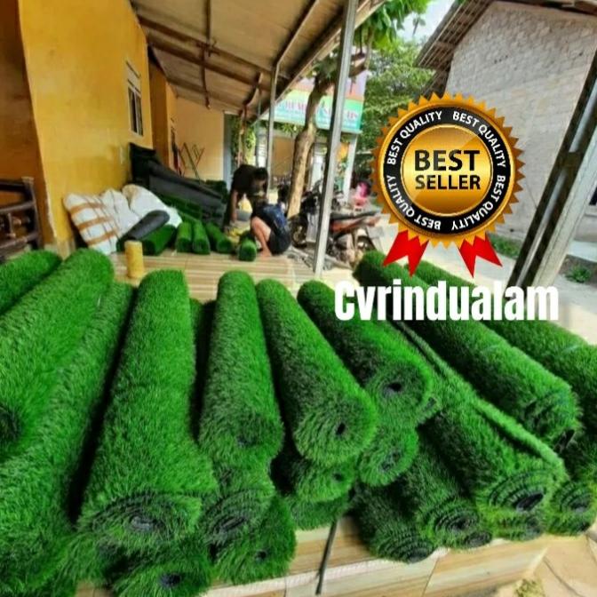 KARPET RUMPUT SINTETIS 1 ROLL 1X3 METER TERLARIS BUAT TAMAN