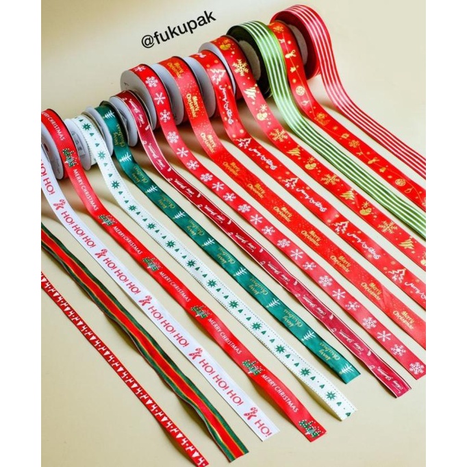

```````] Pita Natal TERMURAH (1 rol) Christmas Ribbon