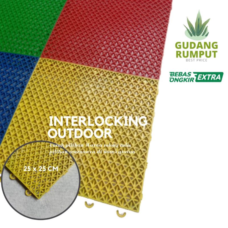 Interlock Outdoor Lapangan Futsal ukuran 25 cm x 25 cm