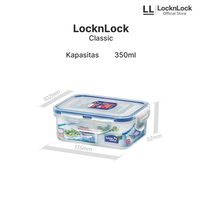 

LOCK&LOCK Rectangular Short 350ml With Divider HPL806C