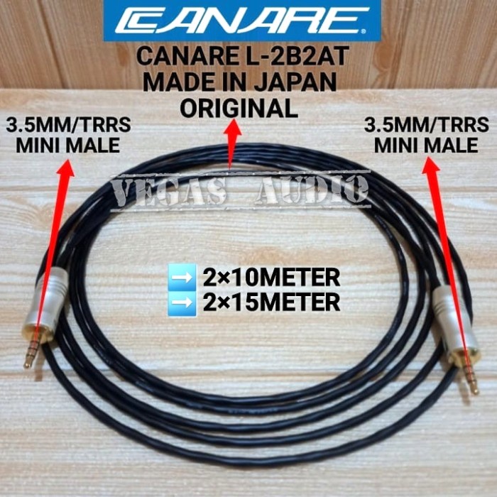 KABEL AUDIO CANARE JACK TRRS MALE TO TRRS MALE 10M-15M
