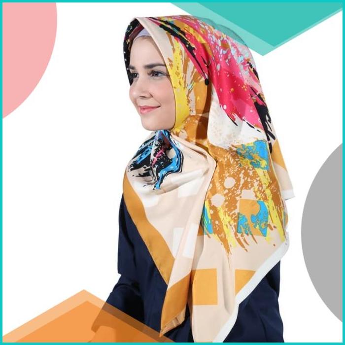 Jilbab Wanita Hijab Muslimah Motif Jilbab Satin Hijab Satin Silk Motif