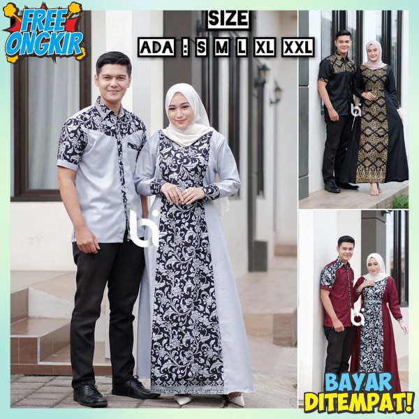 Gamis Kemeja 1 Set Satu Pasang Kapel Cople Baju Muslim Gsmis Couole Psangan Gams Couple Ghamus Copel