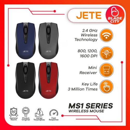 Mouse Bluetooth JETE MS1 Original - Garansi 2 Tahun