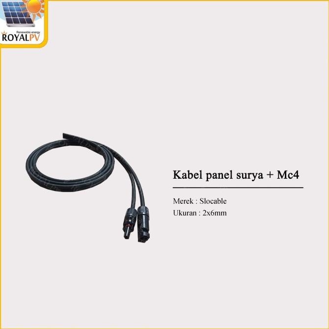 Kabel Panel Surya Solar Cell Solar Panel 2X6Mm + Mc4 Connector