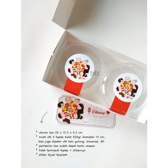 

(Box.Yusheng) Box Bolu Gulung /Toples 250Gr Iamcili Cny Imlek Sincia 098