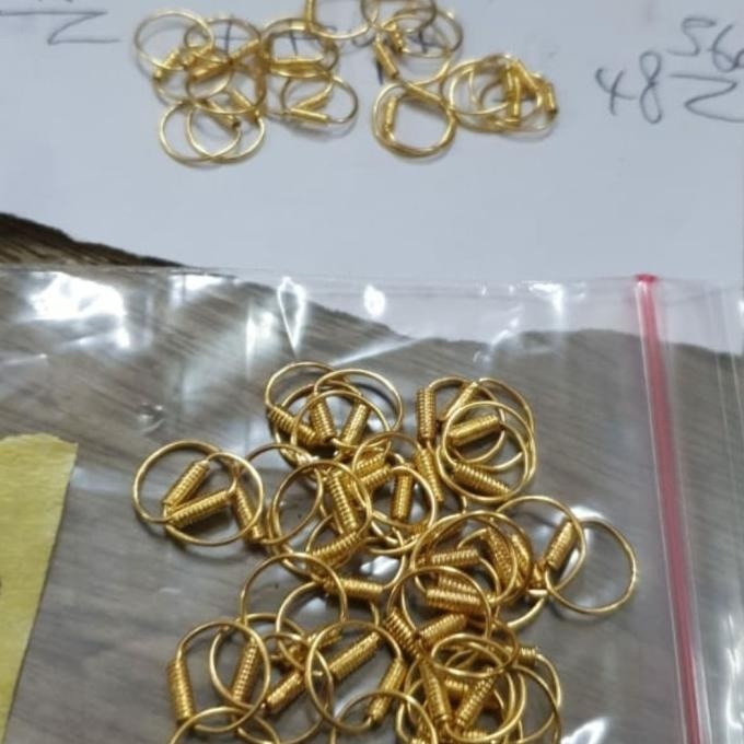 READY STOCK ANTING BAYI NEWBORN SEPEREMPAT 0,25 GRAM 0,25GR 1/4 EMAS MUDA ASLI 375 