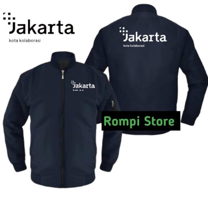 NEW PRODUK JAKET BOMBER SABLON JAKARTA KOTA KOLABORASI/JAKET JAKARTA KOLABORASI 