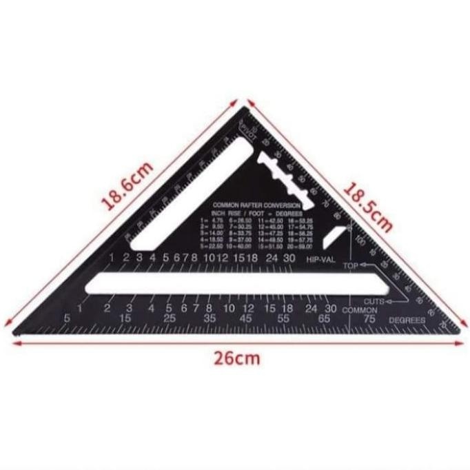

BIG SALE SPEED SQUARE 7 INCH WOODWORKING, PENGGARIS SIKU SEGITIGA TUKANG HITAM !!!!!