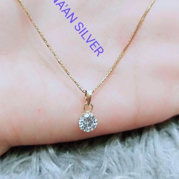 READY STOCK KALUNG ANAK PERAK 925 SILVER LAPIS EMAS KUNING 24K ITALY+LIONTIN DESY 