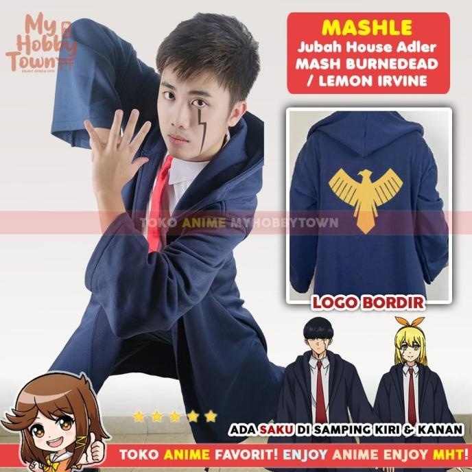 BIG SALE JUBAH COSPLAY ANIME MASHLE JAKET HOODIE HOUSE ADLER MASH LEMON 