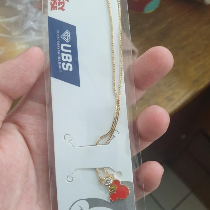 TERBARU KALUNG ANAK BAYI MICKEY SEMANGKA APEL JERUK BUAH EMAS ASLI UBS 700 70% 