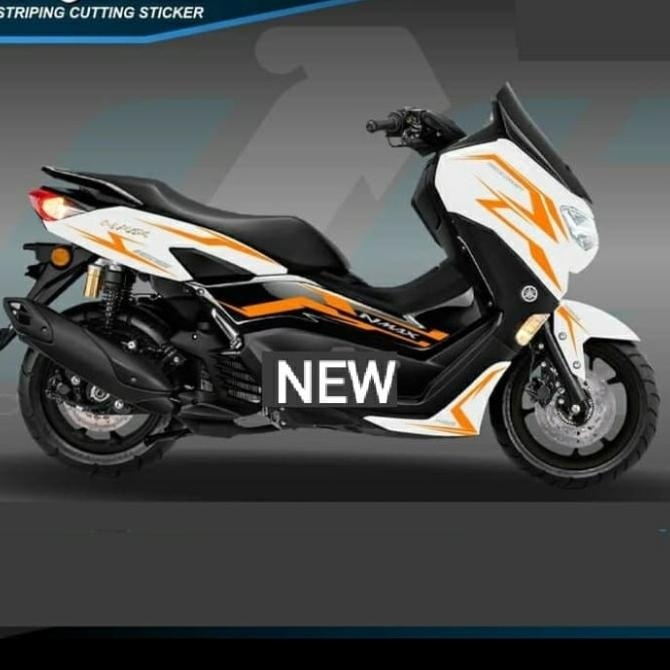STRIPING CUTTING STICKER NEW NMAX 2020 motor putih 01