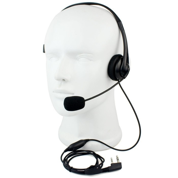 HEADSET PTT HT RADIO ICOM SINGLE ALINCO BANDO