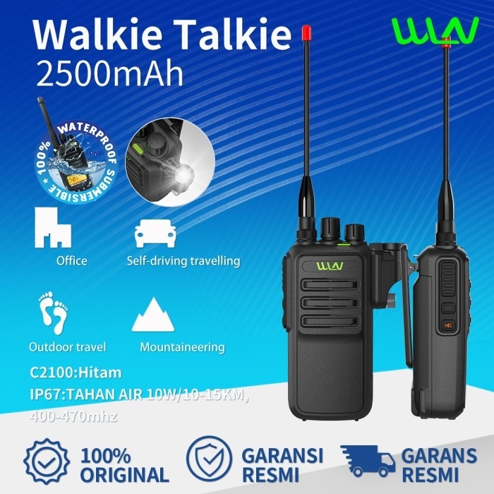 HT JARAK 15KM WLN KD-C2100 IP67 UHF 400-470 MHZ WATERPROOF BAWA SENTER
