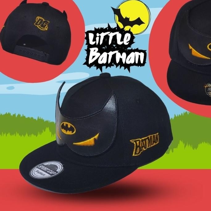 NEW PRODUK TOPI ANAK SNAPBACK IMPORT LITTLE BATMAN & MONSTER 