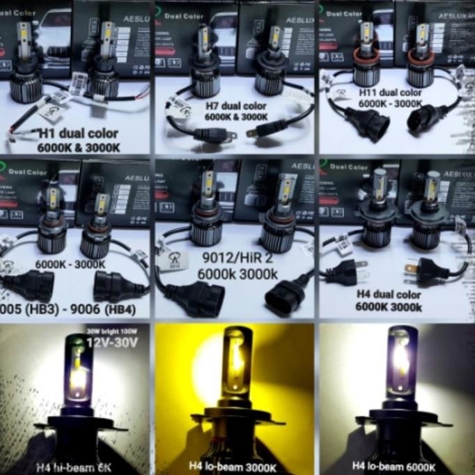 led 2 warna.led h11.h1.h7.hb3.hb4 2 warna.