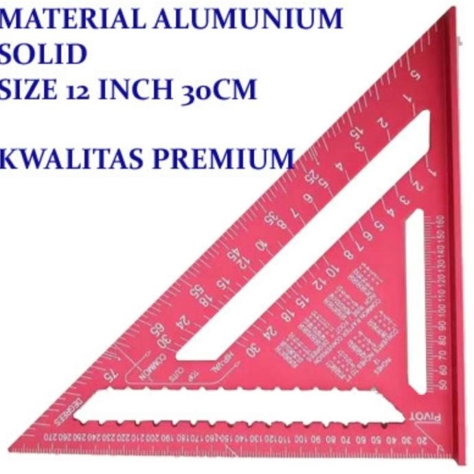 

NEW PRODUK PREMIUM SPEED SQUARE 12 INCH PENGARIS SEGITIGA ALUMUNIUM SOLID MERAH !!!!!