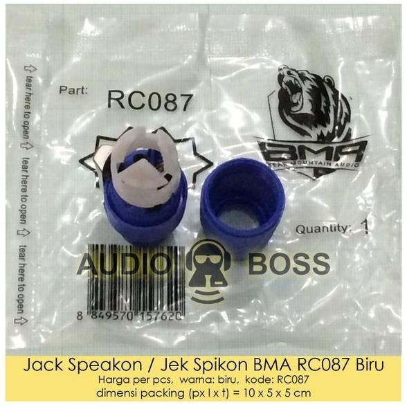 Jack Jek Jeck Jec Speakon Spikon BMA RC087 Biru Blue