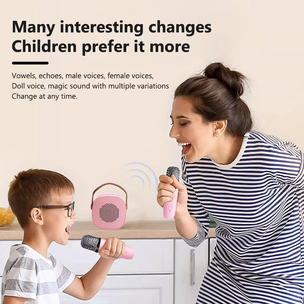 Goojodoq speaker bluetooth 2Mic 1 set karaoke speaker