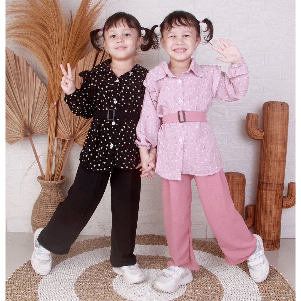Setelan Anak Perempuan 2023 4 5 Thn  12 Tahun Oneset 7 8 Cewek Umur 10 Prmpuan Baju Lebaran 2024 One
