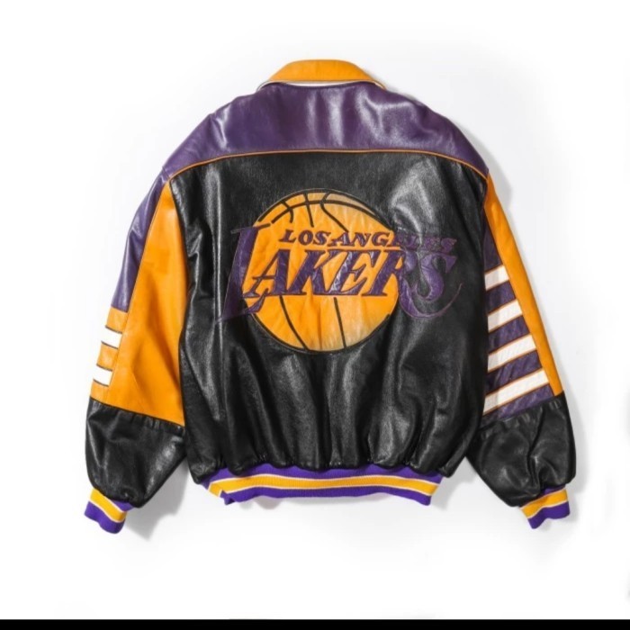 ✅New Jaket Pria Vintage Lakers Full Leather Limited By Jeff Hamilton Terbatas