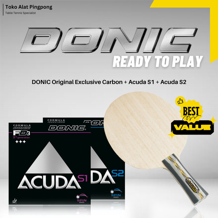 ✅Baru Bet Pingpong Tenis Meja Donic Sudah Dirakit Dengan Karet Dan Cover Bet Terbatas