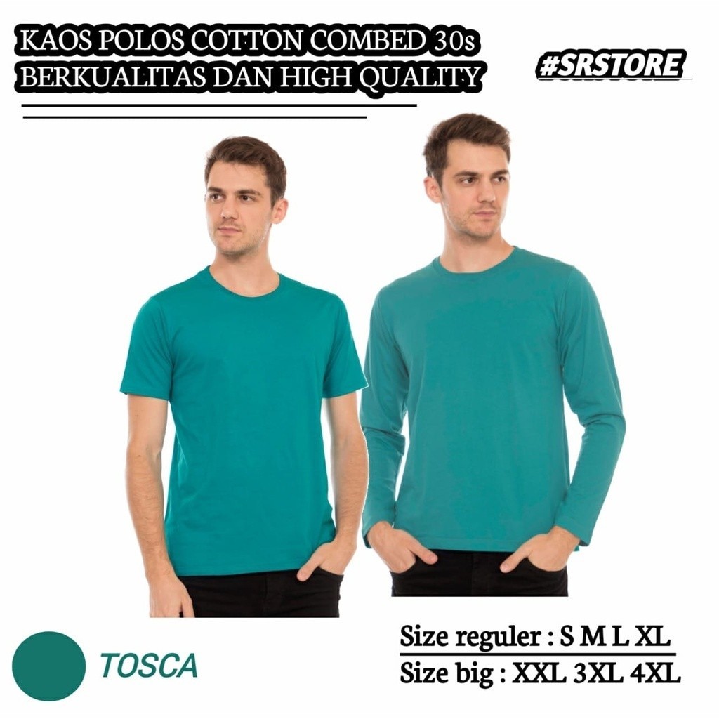 Kaos Polos Tosca Toska PREMIUM Pria Cowo Baju Cowok santai Keseharian Berkualitas Eksport clothetic