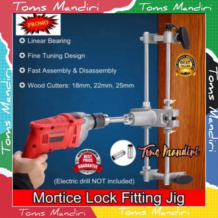 ✅Ori Mortiser Door Lock Fitting Jig Tool  Lobang Pintu Kayu  Terbatas