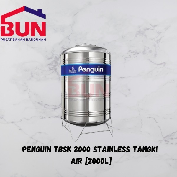 ✅Ori Tangki Air Stainless Penguin Tbsk 2000 Liter - Toren Tandon Pinguin Limited