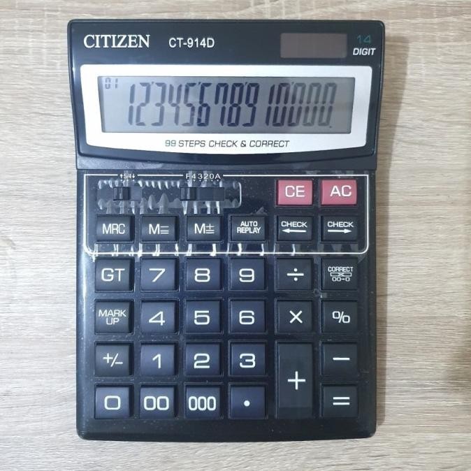 

Terbaik! Kalkulator CITIZEN CT 914D 14 Digit Besar / Calculator CITIZEN CT 914D !!