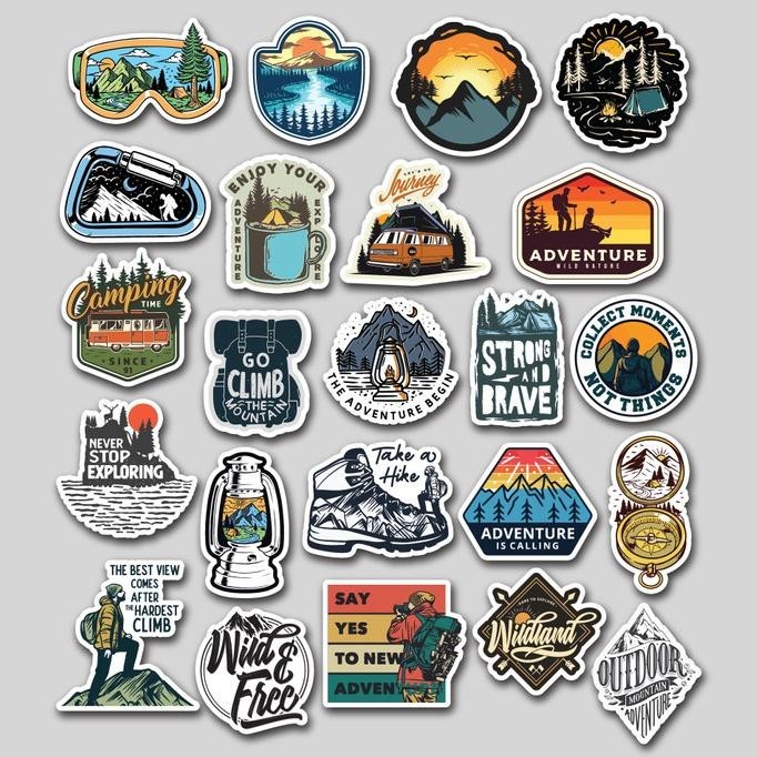 

Terbaik! STICKER PACK OUTDOOR ADVENTURE | STIKER TUMBLER LAP KOPER HELM .,