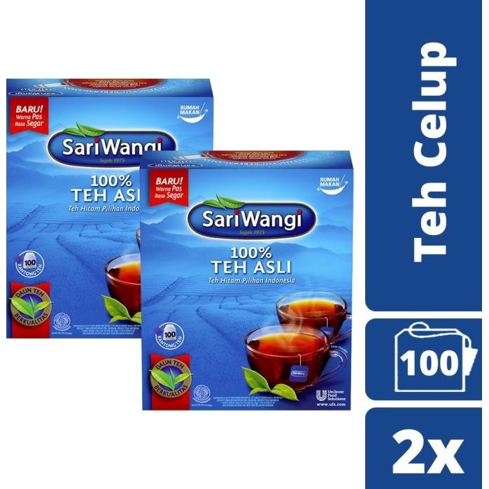 

Kekinian Sariwangi Asli Tea Bag 100 Twinpack ~