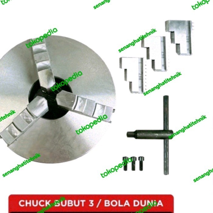 ✅Sale Kepala Bubut Chuck Bubut 3 Inch Claw Bubut Berkualitas