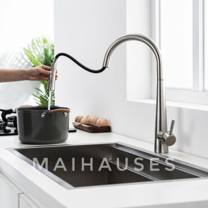 ✅Termurah Kran Angsa Tarik Stainles/Kran Sink Dapur Panas Dingin Model Toto Groh Limited