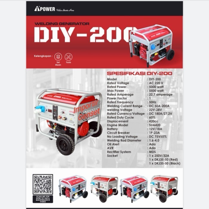 ✨New Ori Genset Las Bensin 200 Ampere.. Welding Generator 5000 Watt 200 Ampere Berkualitas